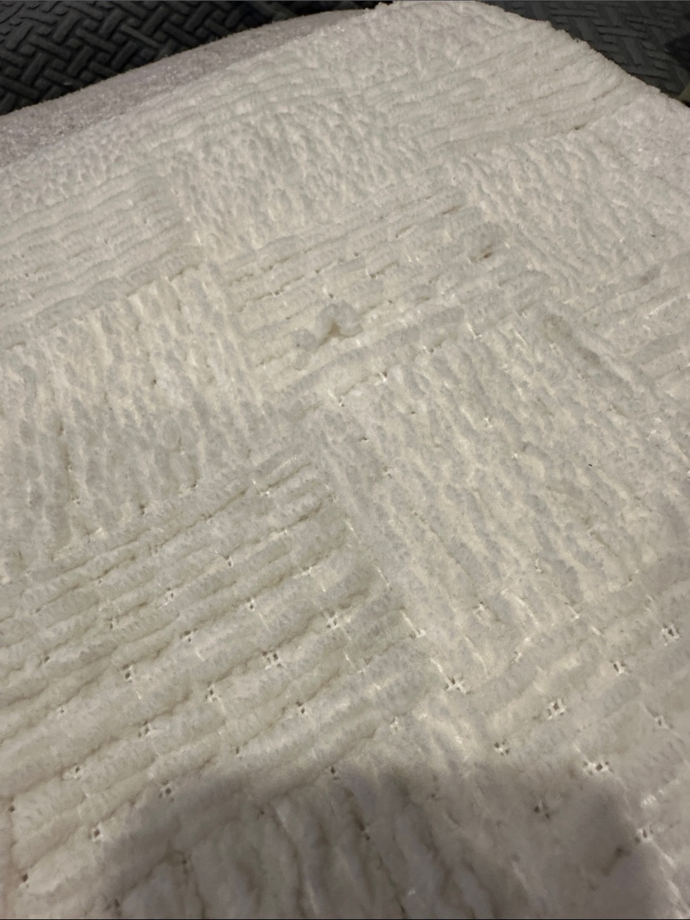 Cream Textured Woven Throw with Fringe - Picture 6 of 6